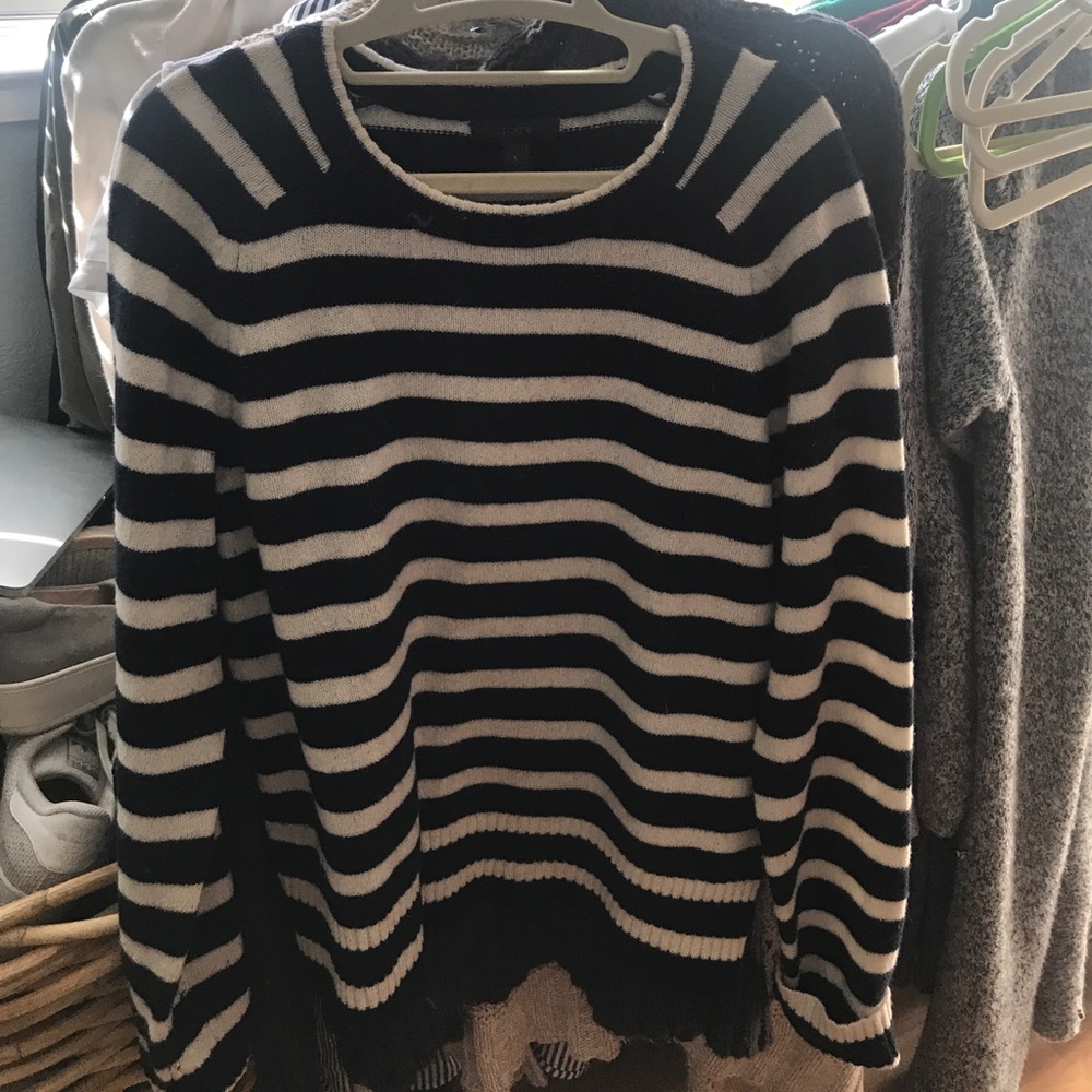 Blue striped sweater